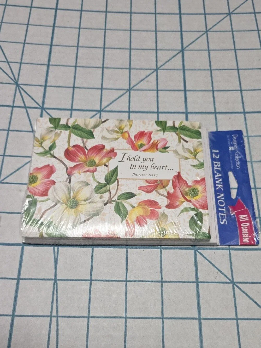 Floral 'I Hold You In My Heart' Blank Note Cards - Designer Collection Set Of 12